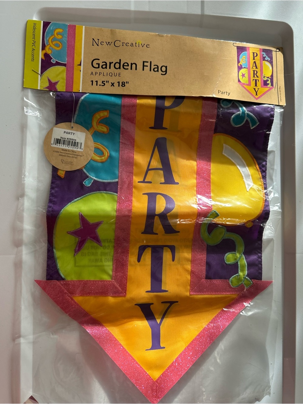 New Creative Party Garden Flag - Yellow & Purple